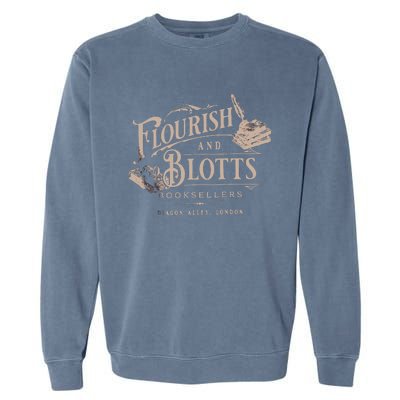 Flourish Blotts Bookish HP Fan Potter Garment-Dyed Sweatshirt