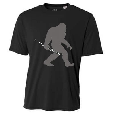 Funny Bassoonist Bigfoot Musician With Bassoon Cooling Performance Crew T-Shirt