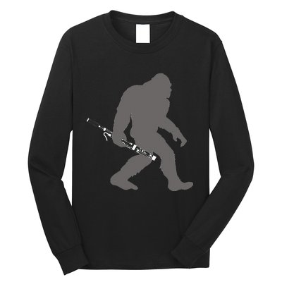 Funny Bassoonist Bigfoot Musician With Bassoon Long Sleeve Shirt