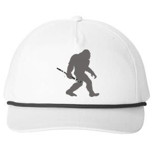 Funny Bassoonist Bigfoot Musician With Bassoon Snapback Five-Panel Rope Hat