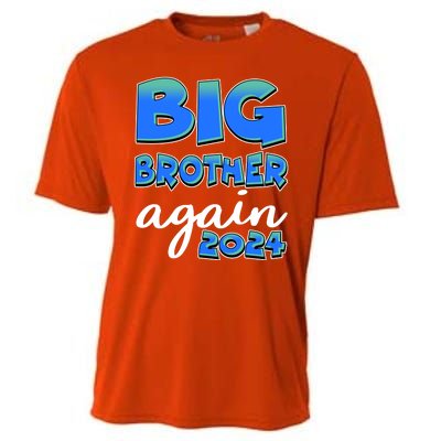 Funny Big Brother Again 2024 New Baby Sibling Cooling Performance Crew T-Shirt