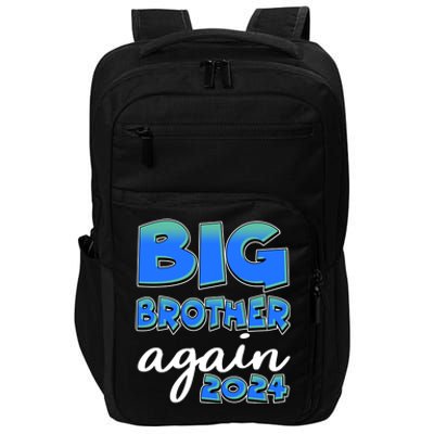 Funny Big Brother Again 2024 New Baby Sibling Impact Tech Backpack