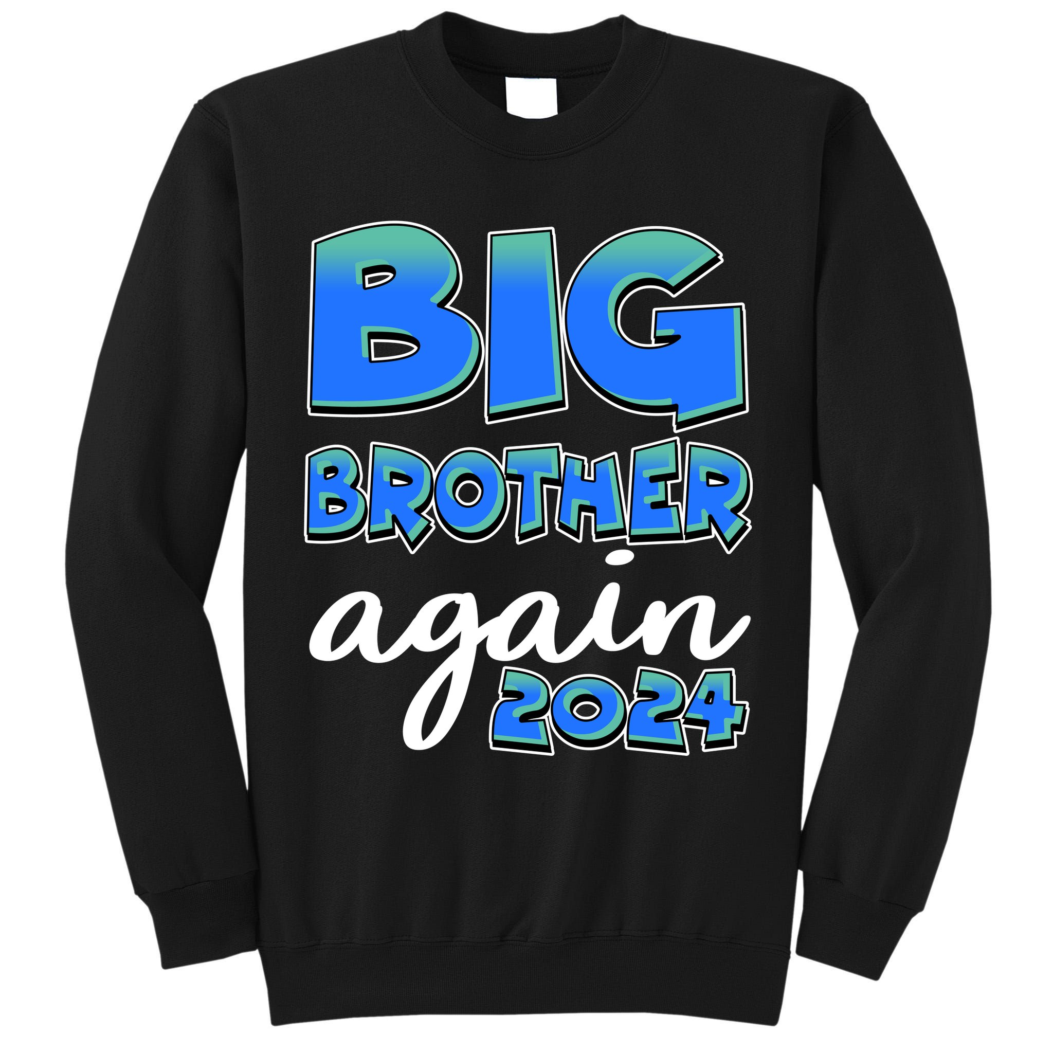 Funny Big Brother Again 2024 New Baby Sibling Tall Sweatshirt