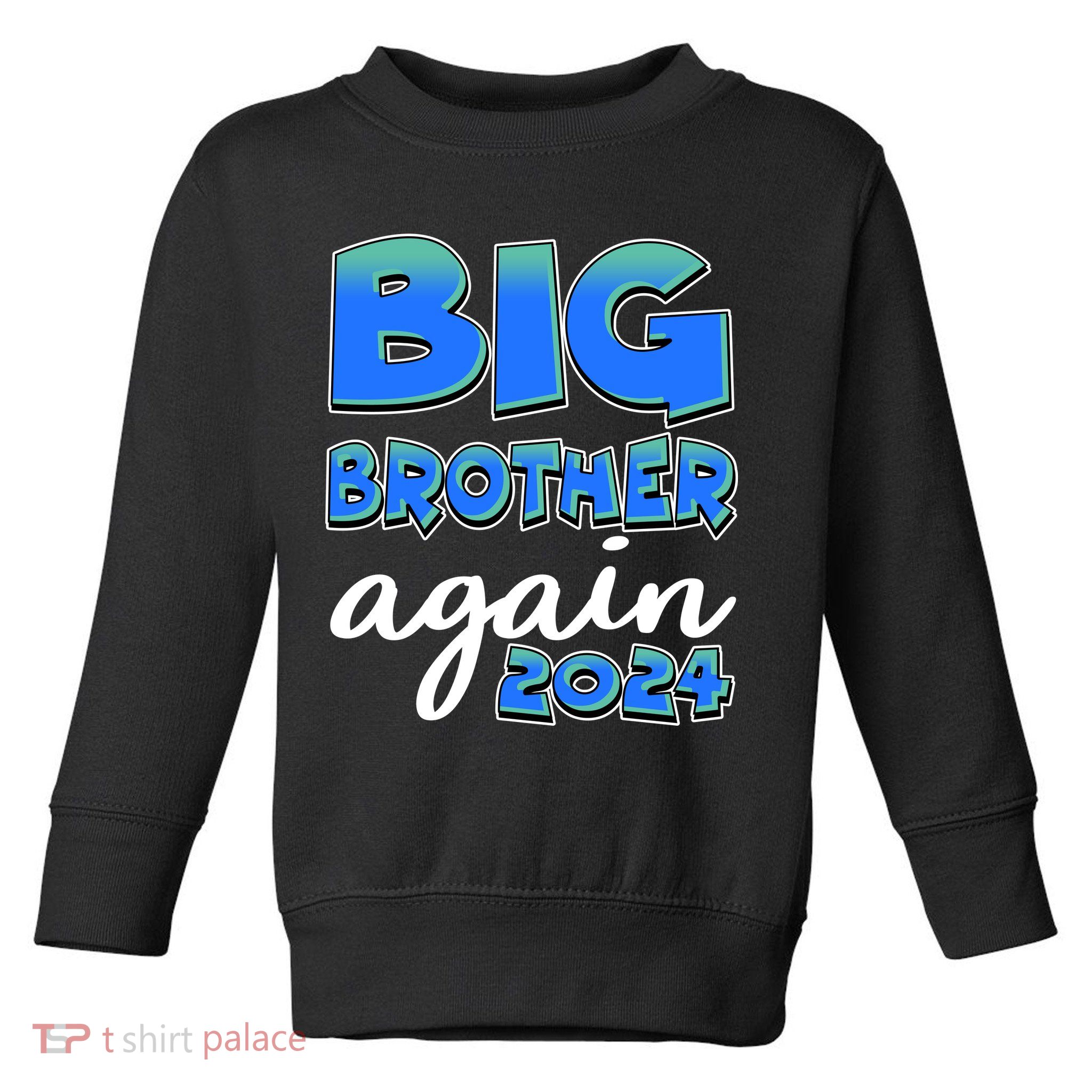 Funny Big Brother Again 2024 New Baby Sibling Toddler Sweatshirt