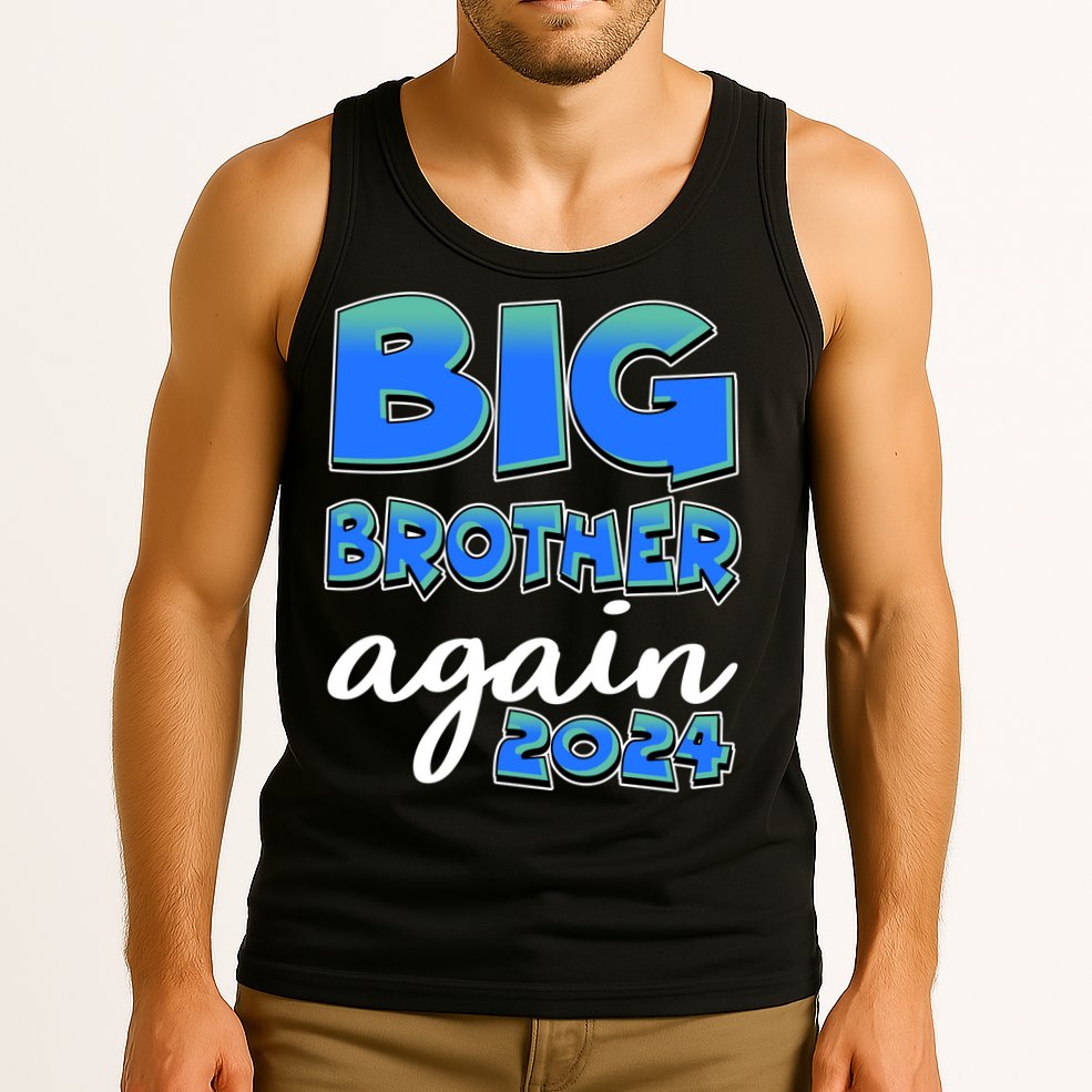 Funny Big Brother Again 2024 New Baby Sibling Tank Top