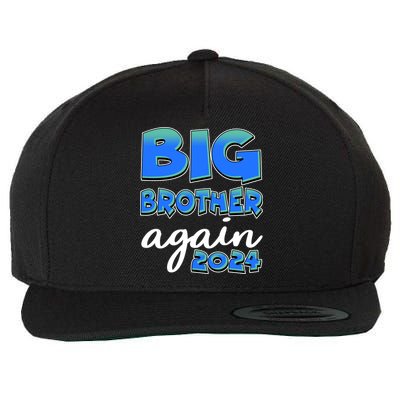 Funny Big Brother Again 2024 New Baby Sibling Wool Snapback Cap