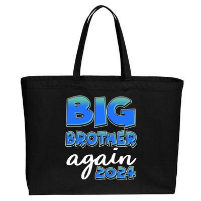 Funny Big Brother Again 2024 New Baby Sibling Cotton Canvas Jumbo Tote