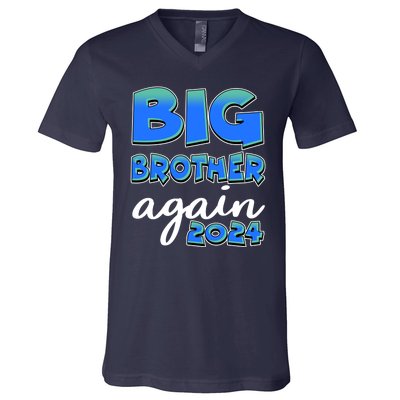 Funny Big Brother Again 2024 New Baby Sibling V-Neck T-Shirt