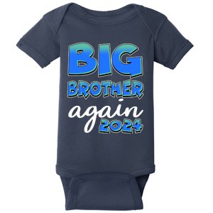 Funny Big Brother Again 2024 New Baby Sibling Baby Bodysuit