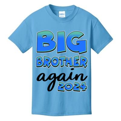 Funny Big Brother Again 2024 New Baby Sibling Kids T-Shirt