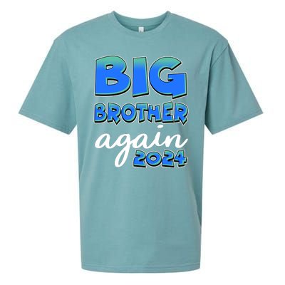 Funny Big Brother Again 2024 New Baby Sibling Sueded Cloud Jersey T-Shirt