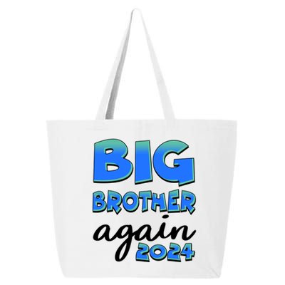 Funny Big Brother Again 2024 New Baby Sibling 25L Jumbo Tote