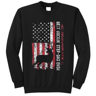 Flag Best Buckin Step Dad Ever Deer Hunting Fathers Day Sweatshirt