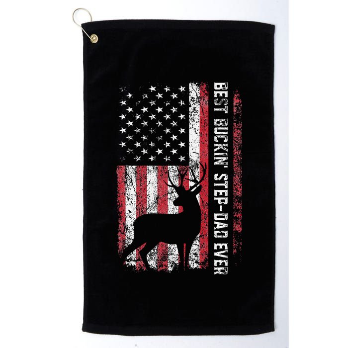 Flag Best Buckin Step Dad Ever Deer Hunting Fathers Day Golf Towel