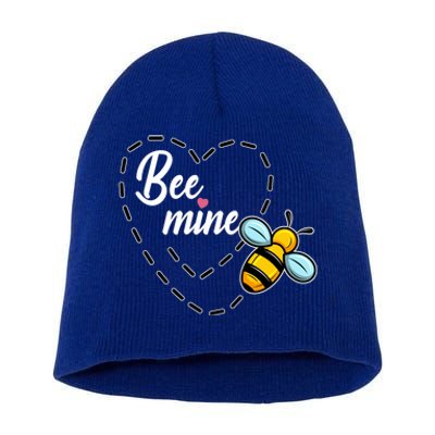 Funny Bee Beekeeper Valentines Day Gift Short Acrylic Beanie