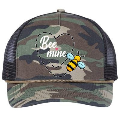 Funny Bee Beekeeper Valentines Day Gift Retro Rope Trucker Hat Cap