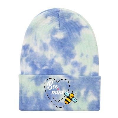 Funny Bee Beekeeper Valentines Day Gift Tie Dye 12in Knit Beanie