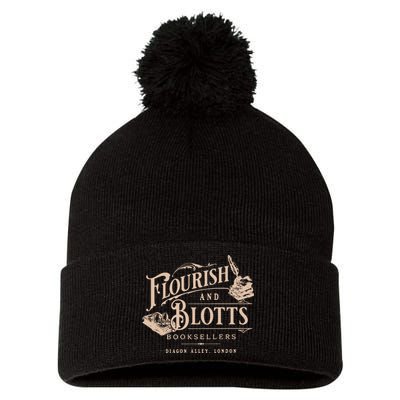 Flourish Blotts Bookish Hp Fan Potter Pom Pom 12in Knit Beanie