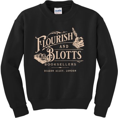 Flourish Blotts Bookish Hp Fan Potter Kids Sweatshirt