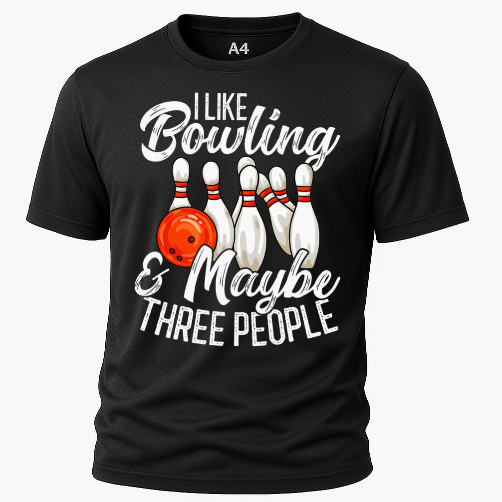 Funny Bowling Bowler Tenpin Bowling Cooling Performance Crew T-Shirt