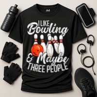 Funny Bowling Bowler Tenpin Bowling Cooling Performance Crew T-Shirt