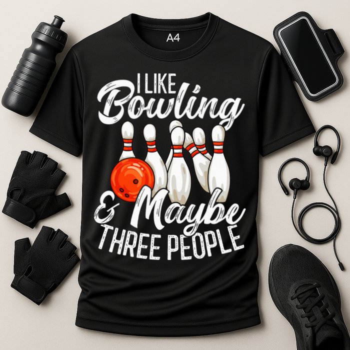 Funny Bowling Bowler Tenpin Bowling Cooling Performance Crew T-Shirt