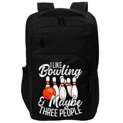 Funny Bowling Bowler Tenpin Bowling Impact Tech Backpack