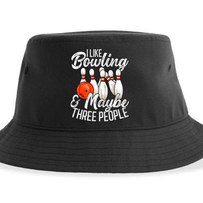 Funny Bowling Bowler Tenpin Bowling Sustainable Bucket Hat