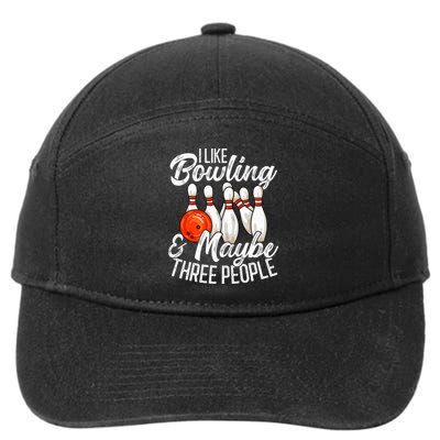 Funny Bowling Bowler Tenpin Bowling 7-Panel Snapback Hat