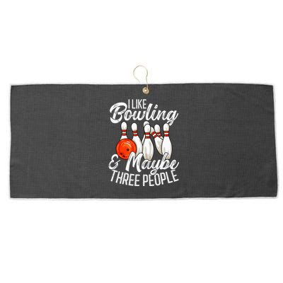 Funny Bowling Bowler Tenpin Bowling Large Microfiber Waffle Golf Towel