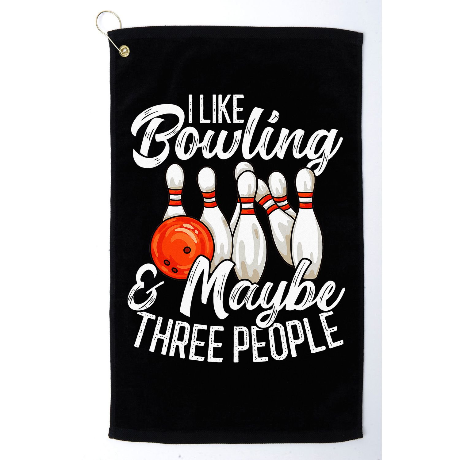 Funny Bowling Bowler Tenpin Bowling Golf Towel