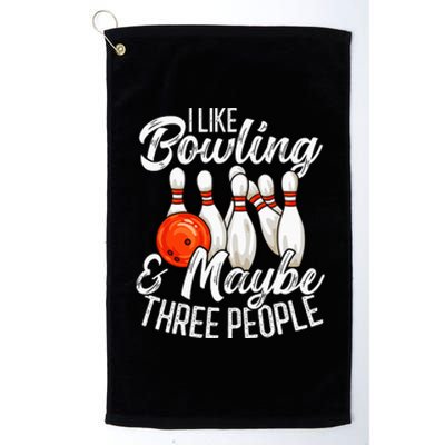 Funny Bowling Bowler Tenpin Bowling Platinum Collection Golf Towel