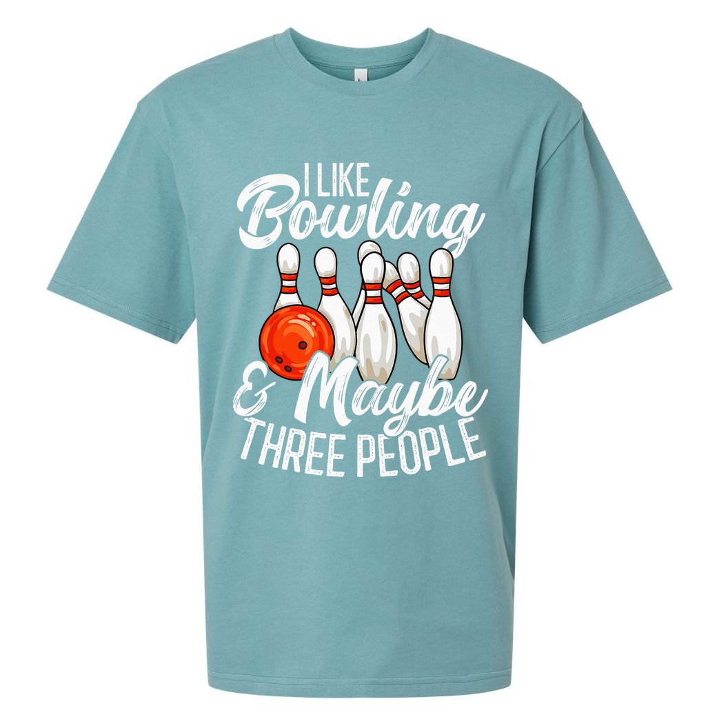 Funny Bowling Bowler Tenpin Bowling Sueded Cloud Jersey T-Shirt