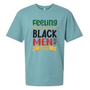 Feeling Blacknificent Black Man Are Dope For Black History Month Gift Sueded Cloud Jersey T-Shirt