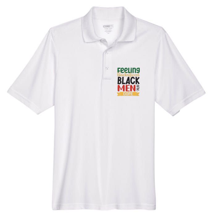 Feeling Blacknificent Black Man Are Dope For Black History Month Gift Men's Origin Performance Pique Polo