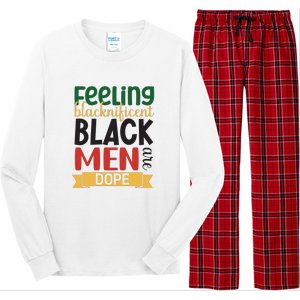 Feeling Blacknificent Black Man Are Dope For Black History Month Gift Long Sleeve Pajama Set