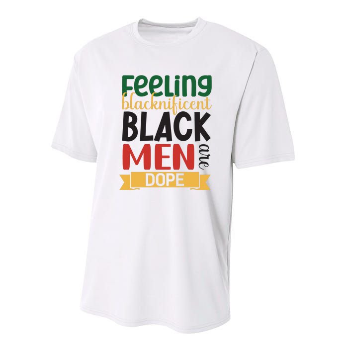 Feeling Blacknificent Black Man Are Dope For Black History Month Gift Performance Sprint T-Shirt