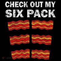Funny Bacon BBQ Dad Grill CHECK OUT MY SIX PACK City Backpack