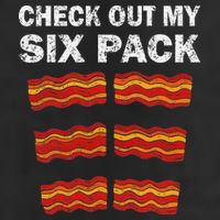Funny Bacon BBQ Dad Grill CHECK OUT MY SIX PACK 25L Jumbo Tote