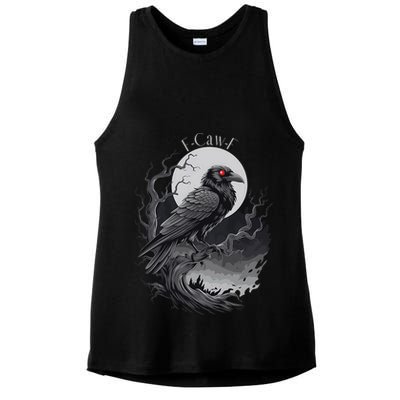 F-Caw-F Black Bird  Ladies PosiCharge Tri-Blend Wicking Tank