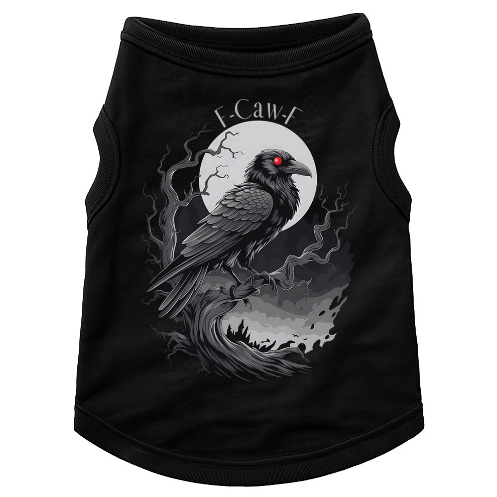 F-Caw-F Black Bird  Doggie Tank