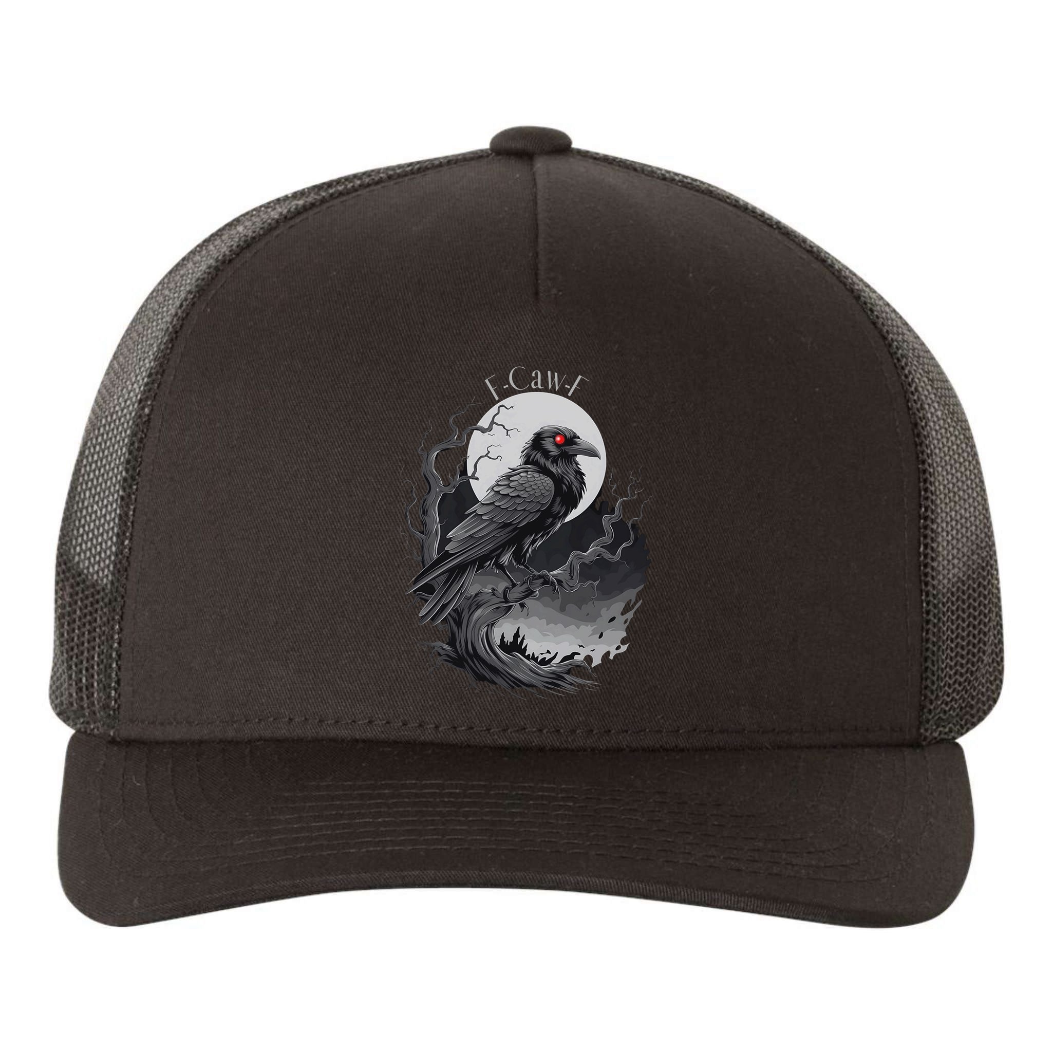 F-Caw-F Black Bird  Yupoong Adult 5-Panel Trucker Hat