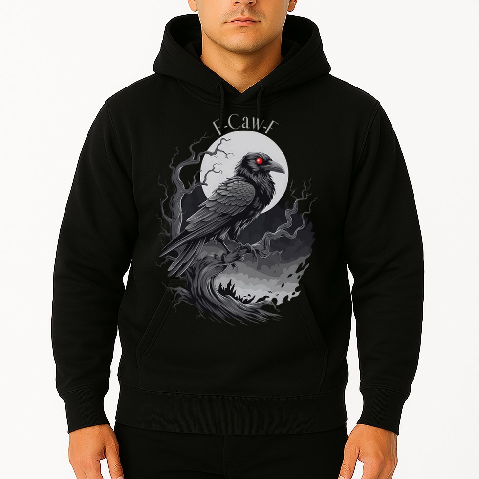 F-Caw-F Black Bird  Hoodie