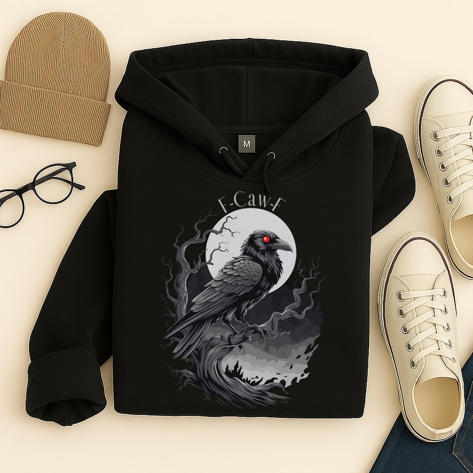 F-Caw-F Black Bird  Hoodie