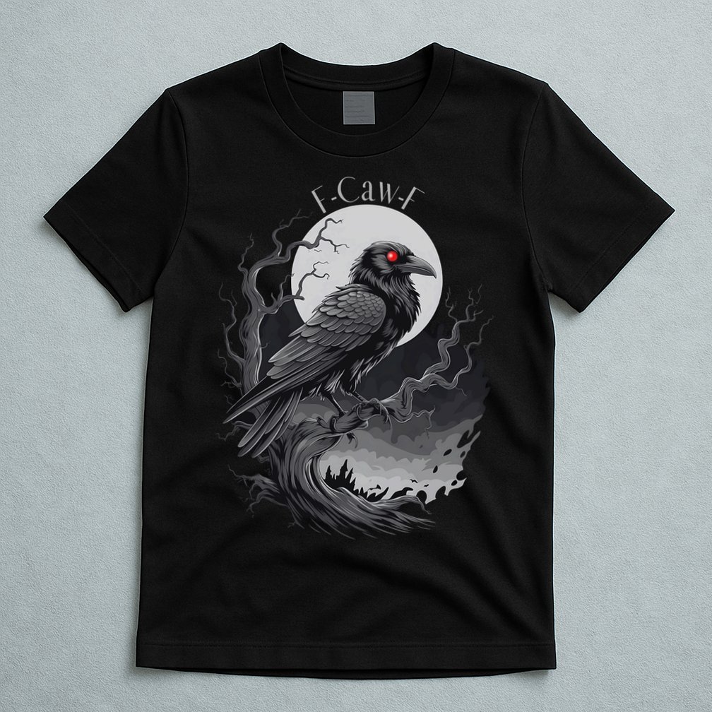 F-Caw-F Black Bird  T-Shirt