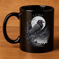 F-Caw-F Black Bird  11oz C Handle Ceramic Mug