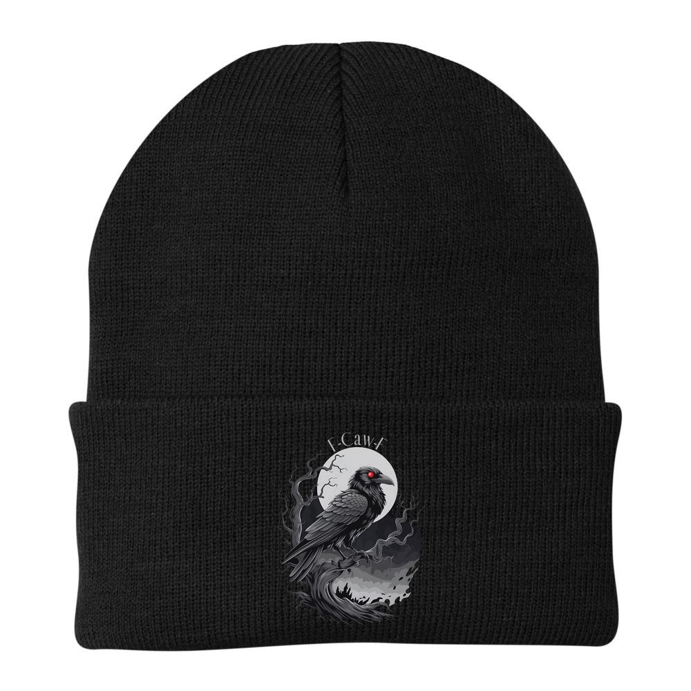 F-Caw-F Black Bird  Beanie