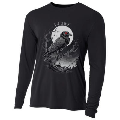 F-Caw-F Black Bird  Cooling Performance Long Sleeve Crew