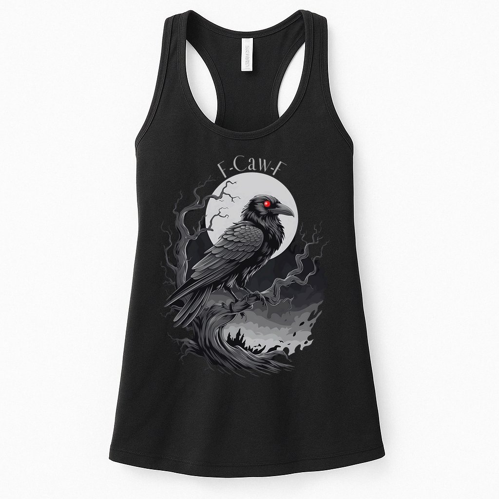 F-Caw-F Black Bird  Womens Tank Top