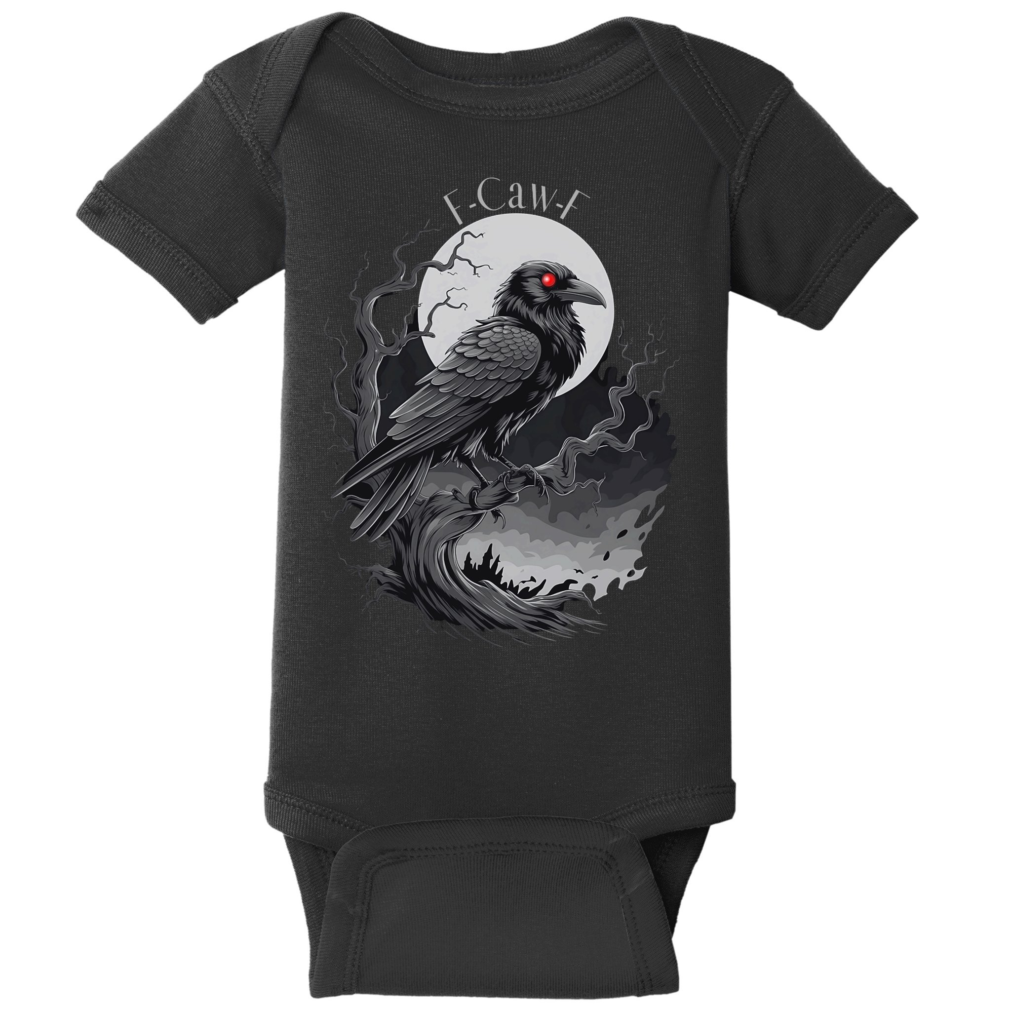 F-Caw-F Black Bird  Baby Bodysuit